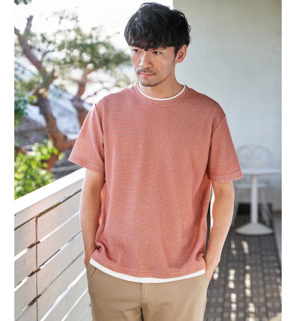 ikka「【雑誌MonoMax5月号掲載】冷感ドライワッフルフェイクT「小泉孝太郎さん着用モデル」」|Tシャツ・カットソー|