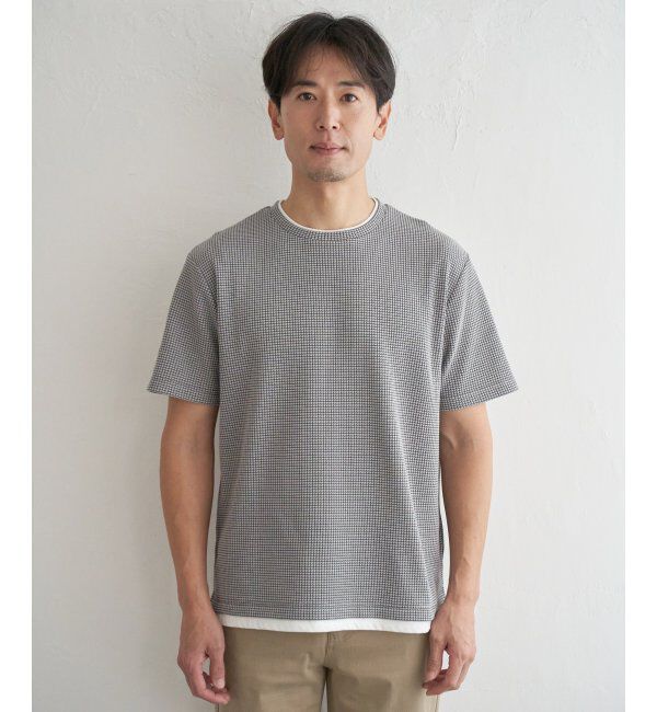 ikka「【雑誌MonoMax5月号掲載】冷感ドライワッフルフェイクT「小泉孝太郎さん着用モデル」」|Tシャツ・カットソー|