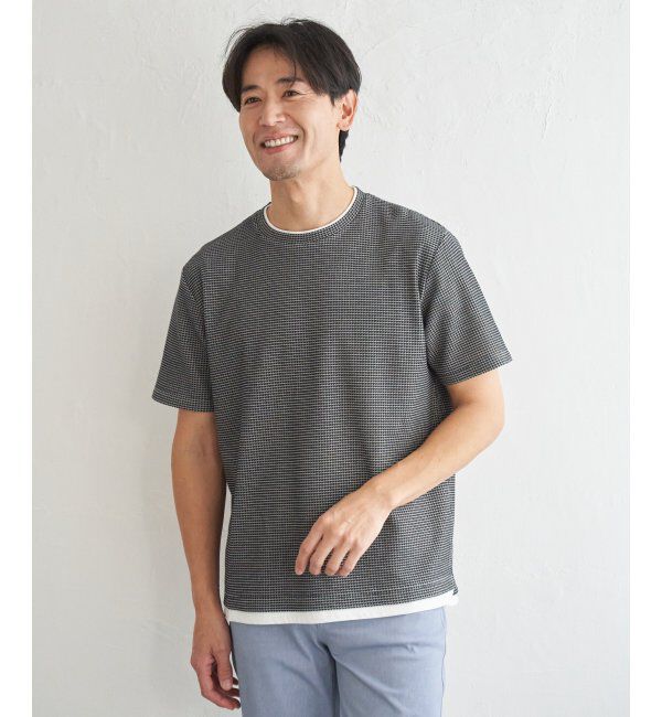 ikka「【雑誌MonoMax5月号掲載】冷感ドライワッフルフェイクT「小泉孝太郎さん着用モデル」」|Tシャツ・カットソー|