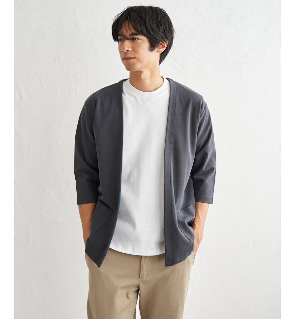 ikka「【抗菌防臭】GOKU楽冷感7分袖カーディガン」|カーディガン|