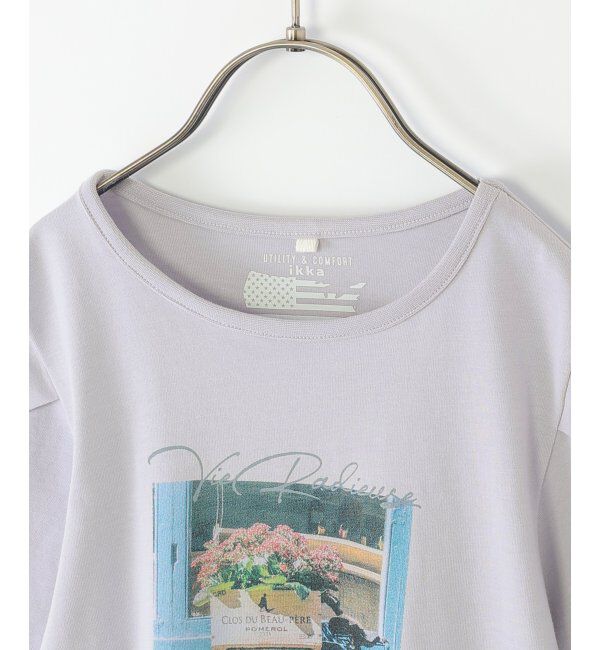 ikka kids「【親子コーデ】袖タック冷感プリントTシャツ（120~160cm）」|Tシャツ・カットソー|