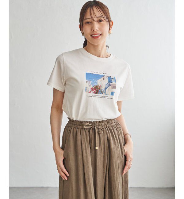 ikka「冷感ロゴフォトプリントTシャツ」|Tシャツ・カットソー|