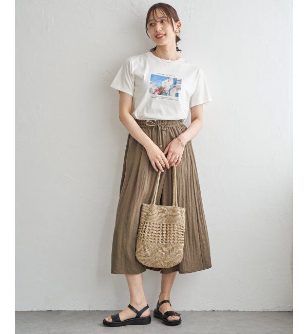ikka「冷感ロゴフォトプリントTシャツ」|Tシャツ・カットソー|