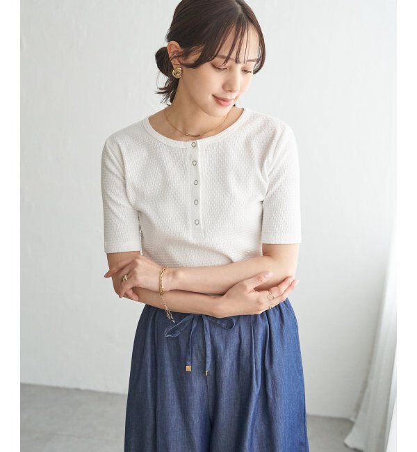 ikka「前後2WAYヘンリーネックプルオーバー」|Tシャツ・カットソー|