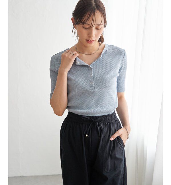 ikka「前後2WAYヘンリーネックプルオーバー」|Tシャツ・カットソー|