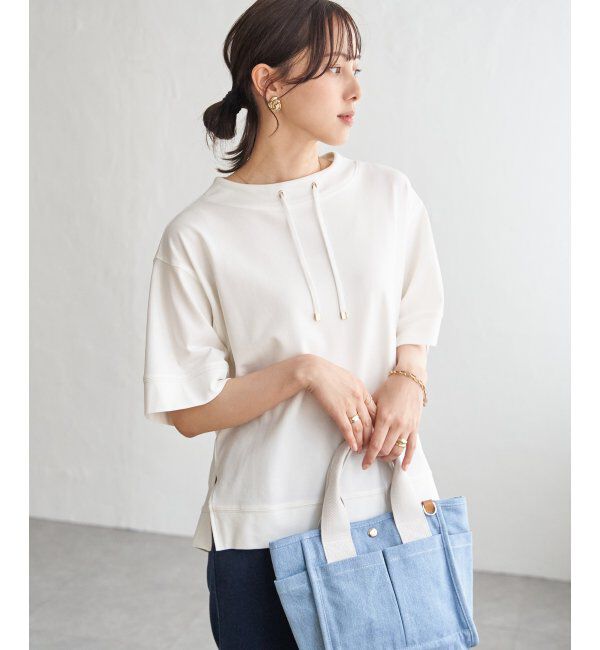 ikka「【接触冷感】鹿の子スピンドルプルオーバー」|Tシャツ・カットソー|オフホワイト