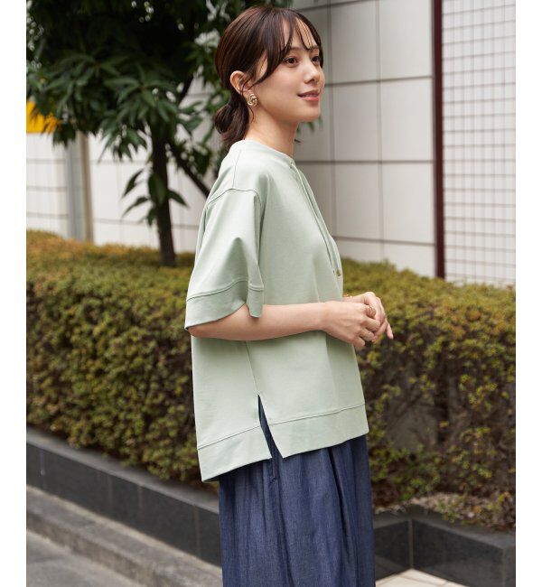ikka「【接触冷感】鹿の子スピンドルプルオーバー」|Tシャツ・カットソー|