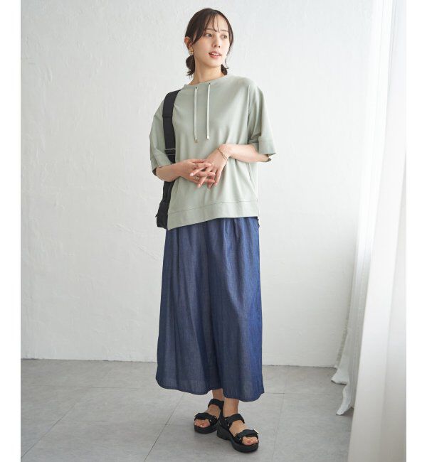 ikka「【接触冷感】鹿の子スピンドルプルオーバー」|Tシャツ・カットソー|