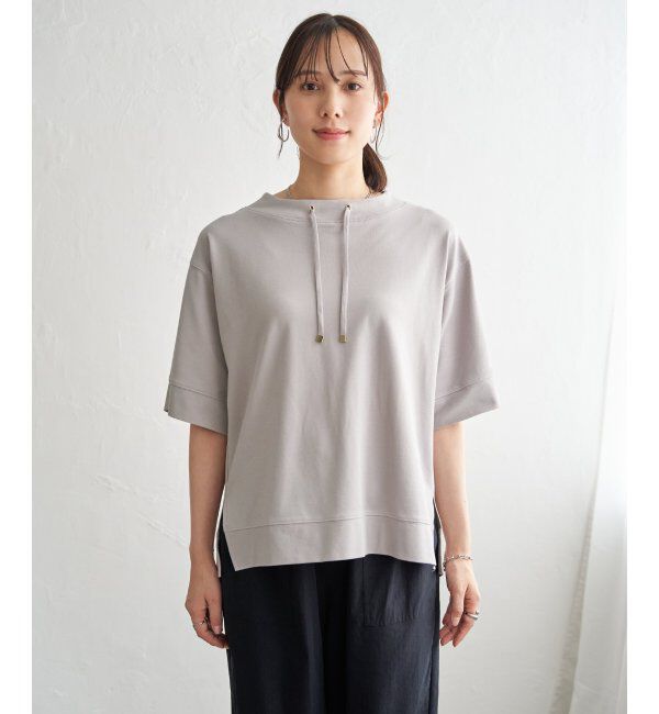 ikka「【接触冷感】鹿の子スピンドルプルオーバー」|Tシャツ・カットソー|