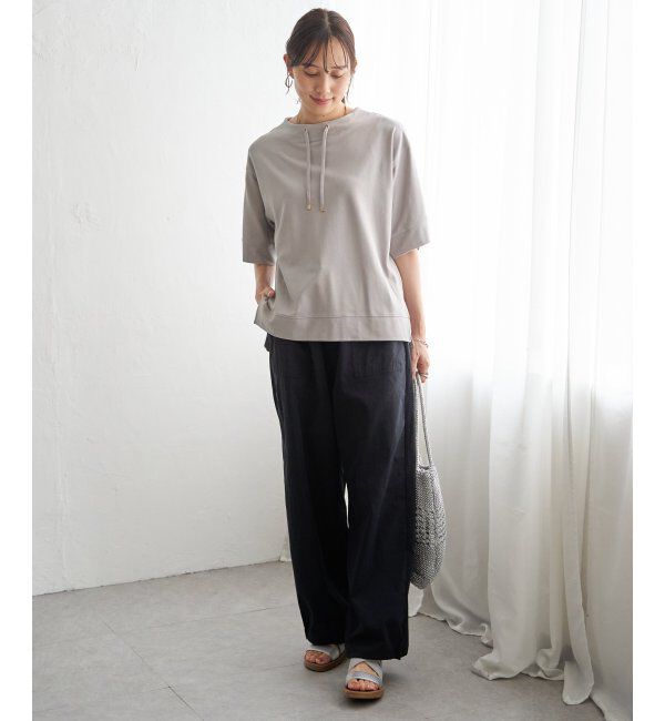 ikka「【接触冷感】鹿の子スピンドルプルオーバー」|Tシャツ・カットソー|
