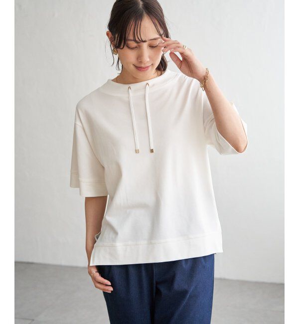 ikka「【接触冷感】鹿の子スピンドルプルオーバー」|Tシャツ・カットソー|