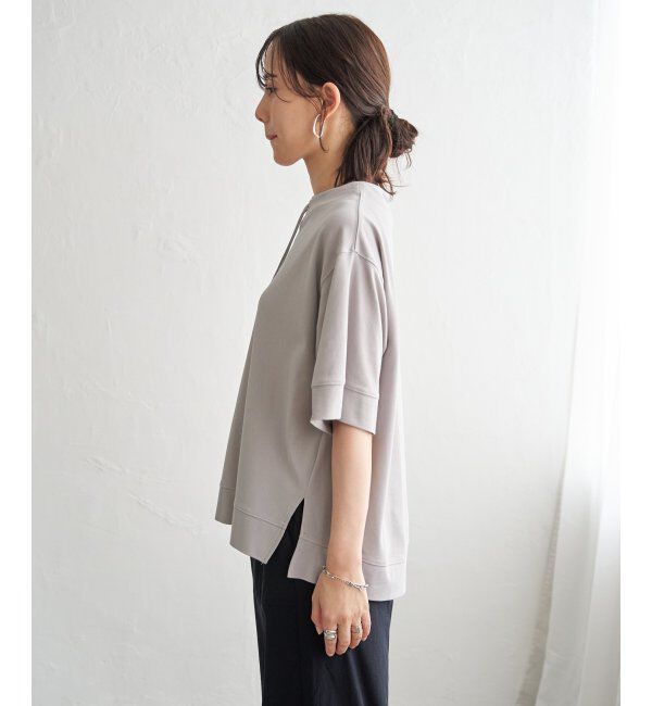 ikka「【接触冷感】鹿の子スピンドルプルオーバー」|Tシャツ・カットソー|
