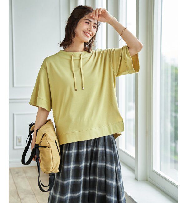 ikka「【接触冷感】鹿の子スピンドルプルオーバー」|Tシャツ・カットソー|