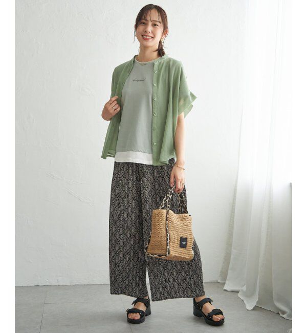 ikka「【雑誌InRed6月号掲載】鹿の子裾レイヤードプルオーバー【接触冷感】」|Tシャツ・カットソー|