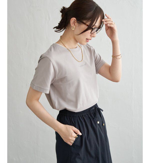 ikka「【雑誌InRed6月号掲載】鹿の子裾レイヤードプルオーバー【接触冷感】」|Tシャツ・カットソー|