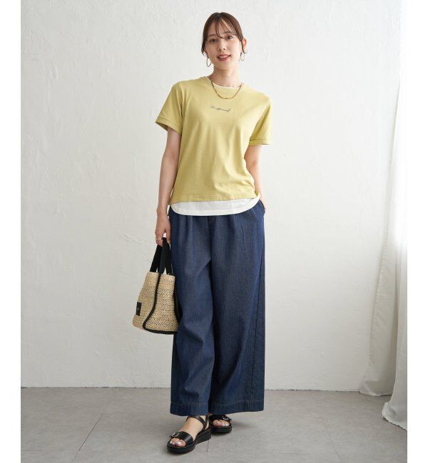 ikka「【雑誌InRed6月号掲載】鹿の子裾レイヤードプルオーバー【接触冷感】」|Tシャツ・カットソー|