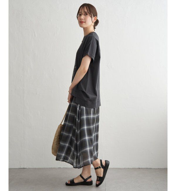 ikka「【接触冷感】ロゴフォトチュニックTシャツ」|その他|
