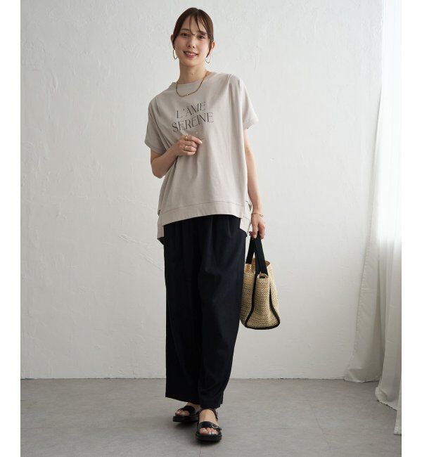 ikka「【接触冷感】ロゴフォトチュニックTシャツ」|その他|