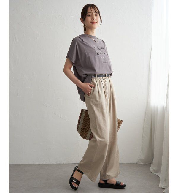 ikka「【接触冷感】ロゴフォトチュニックTシャツ」|その他|