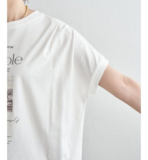 ikka「【接触冷感】ロゴフォトチュニックTシャツ」|その他|