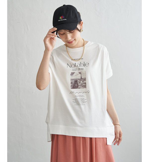 ikka「【接触冷感】ロゴフォトチュニックTシャツ」|その他|