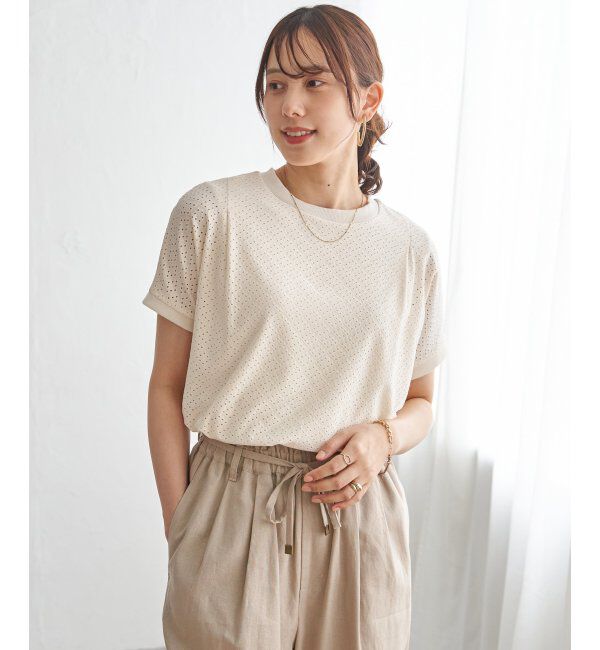 ikka「【お得だ値】冷感アイレットレースプルオーバー」|その他|