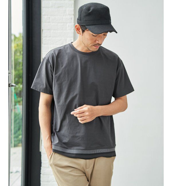 ikka「冷感DRYジョーゼットリブTシャツ」|Tシャツ・カットソー|