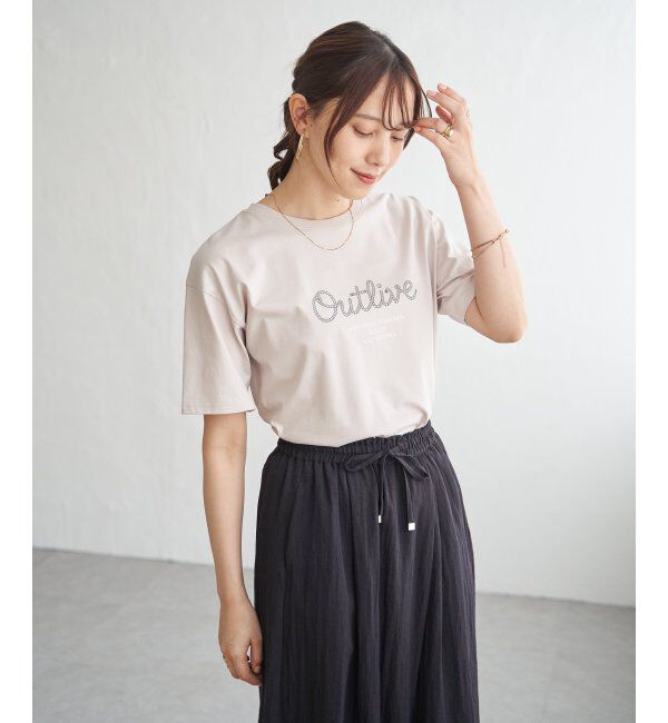 ikka「【接触冷感】ロゴフォトプリントTシャツ」|Tシャツ・カットソー|ライトグレー