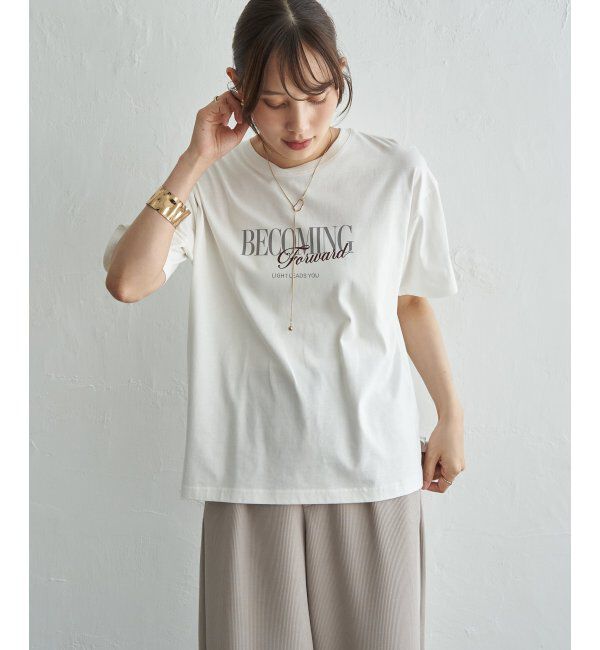 ikka「【接触冷感】ロゴフォトプリントTシャツ」|Tシャツ・カットソー|