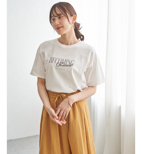 ikka「【接触冷感】ロゴフォトプリントTシャツ」|Tシャツ・カットソー|