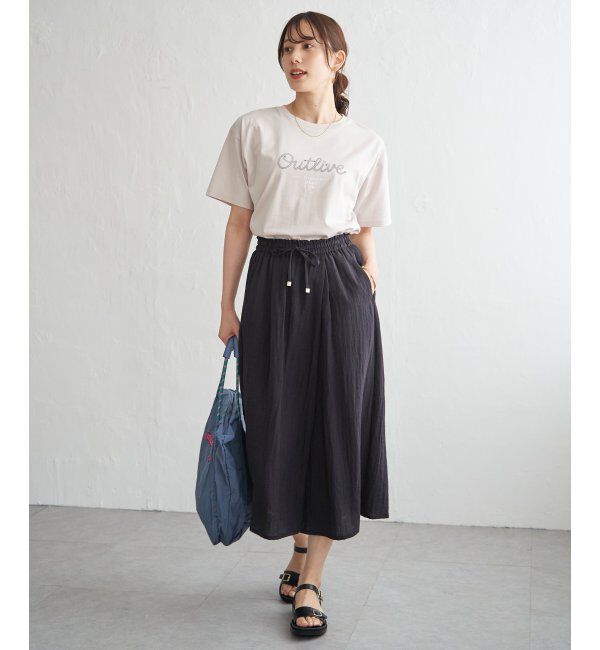 ikka「【接触冷感】ロゴフォトプリントTシャツ」|Tシャツ・カットソー|