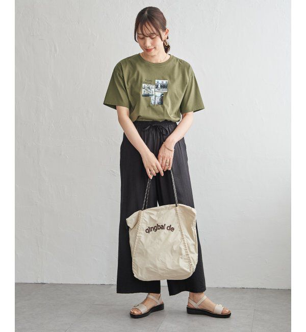 ikka「【接触冷感】ロゴフォトプリントTシャツ」|Tシャツ・カットソー|