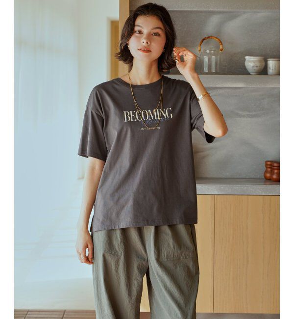 ikka「【接触冷感】ロゴフォトプリントTシャツ」|Tシャツ・カットソー|