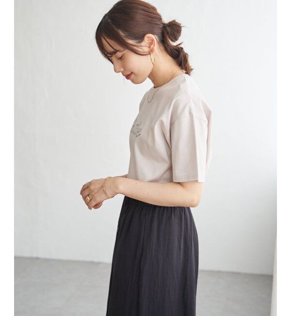 ikka「【接触冷感】ロゴフォトプリントTシャツ」|Tシャツ・カットソー|