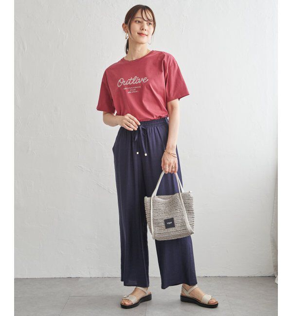 ikka「【接触冷感】ロゴフォトプリントTシャツ」|Tシャツ・カットソー|