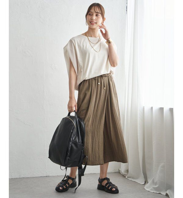 ikka「【接触冷感】袖異素材プルオーバー」|その他|