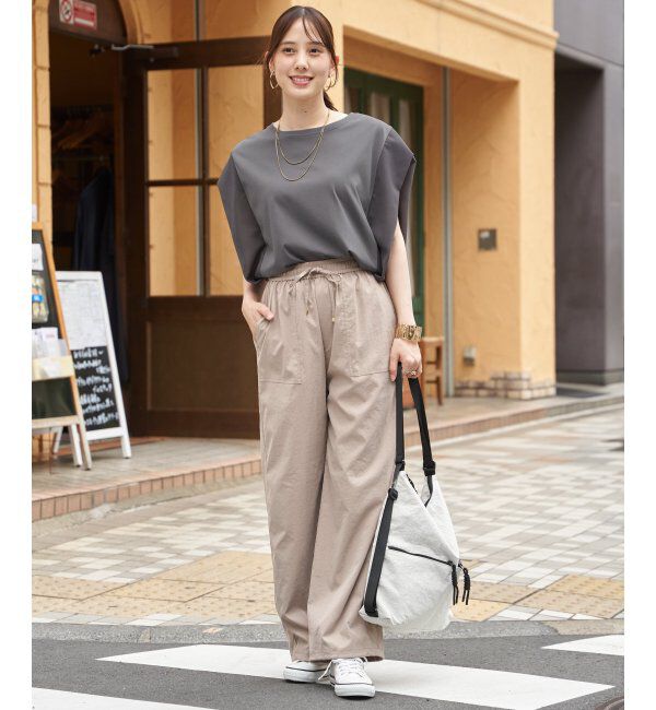 ikka「【接触冷感】袖異素材プルオーバー」|その他|