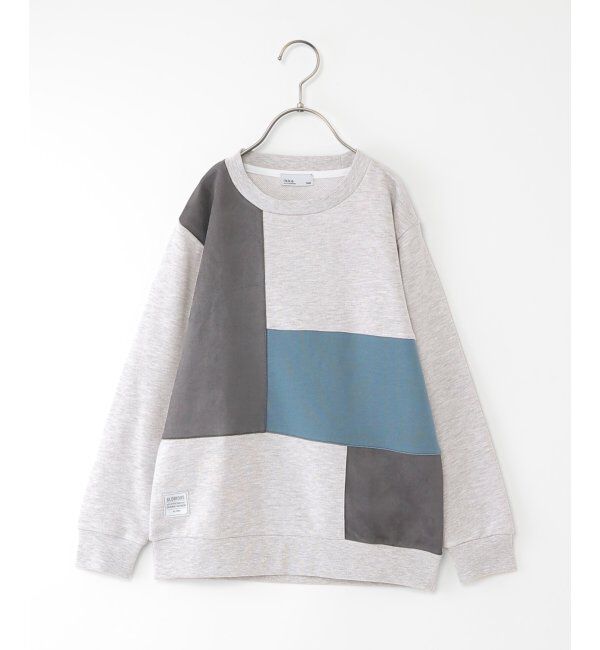 ikka kids「フェイクスエードブロックストレーナー（120~160cm）」|Tシャツ・カットソー|モクグレー