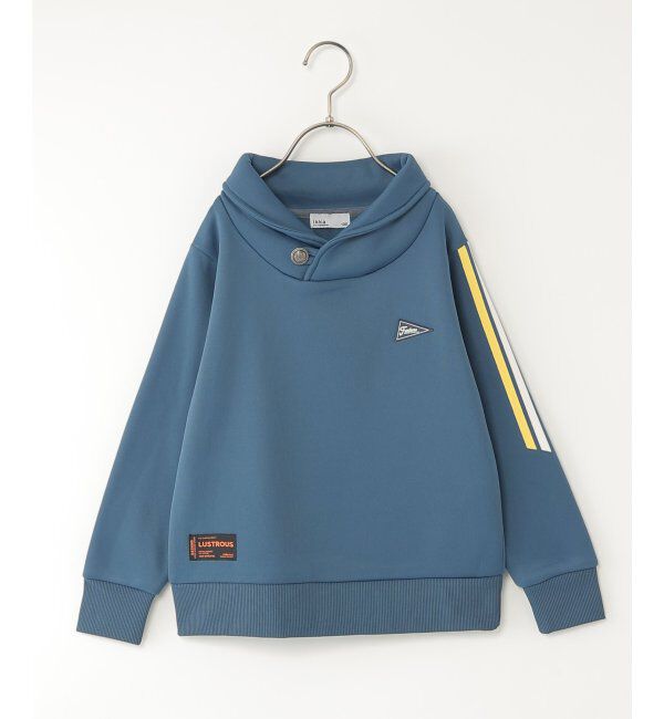 ikka kids「裏起毛コンチョショール襟トレーナー（120~160cm）」|Tシャツ・カットソー|ブルー