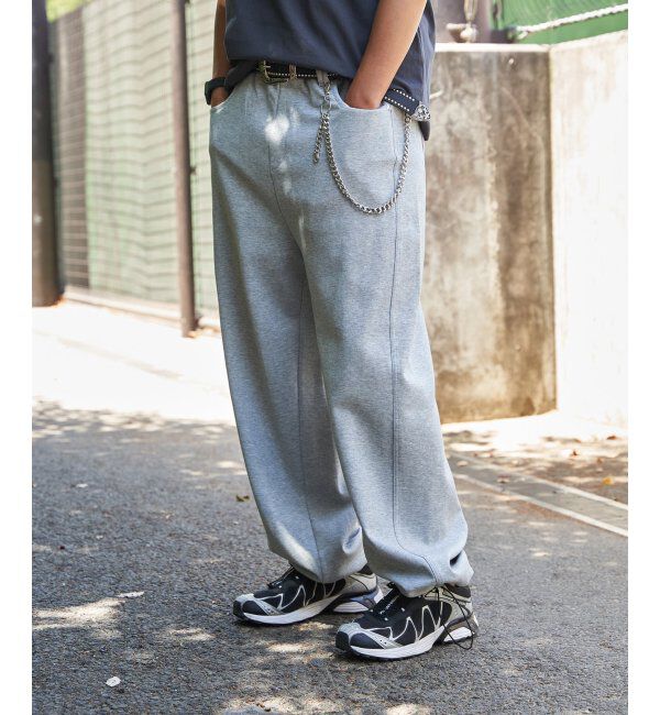 VENCE share style「ベルト付きワイドスウェットパンツ」|その他|グレー