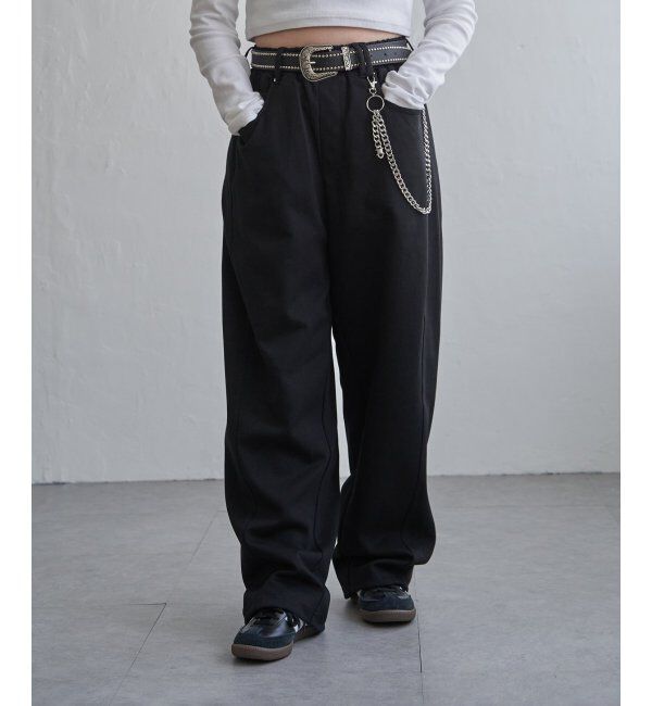 VENCE share style「ベルト付きワイドスウェットパンツ」|その他|