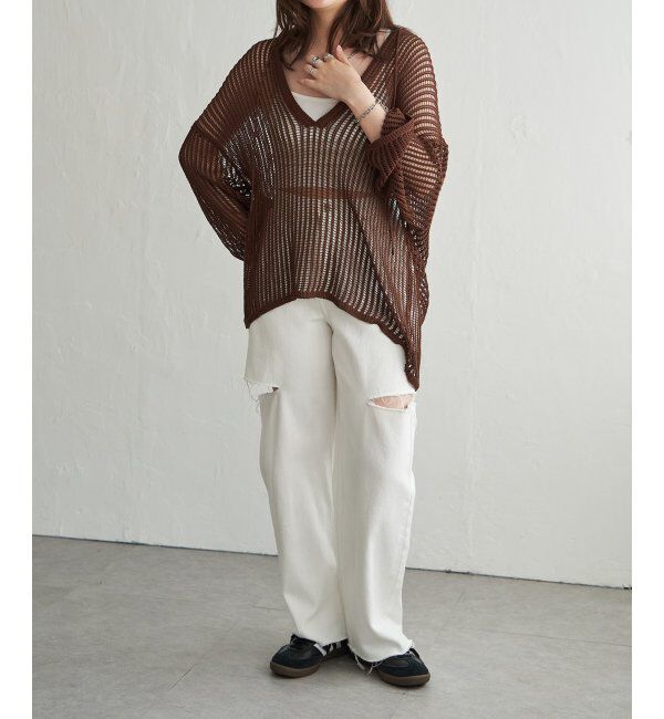 VENCE share style「透かし編みプルオーバー」|タンクトップ|