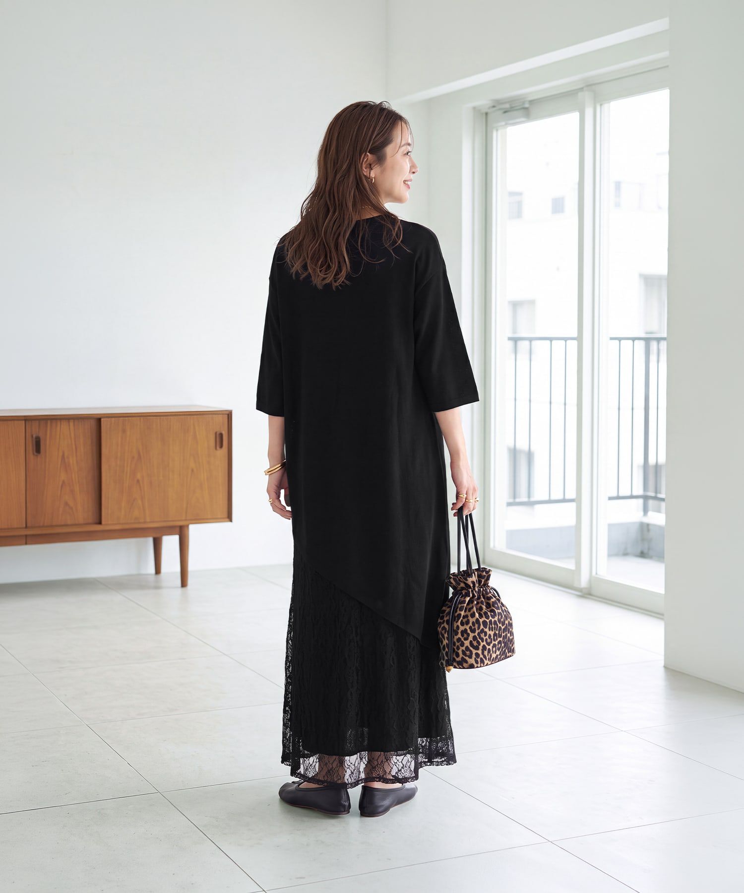 STYLE DELI「【Kana Oyama&times;BLK001】アシメトップス／DELI size」|Tシャツ・カットソー|
