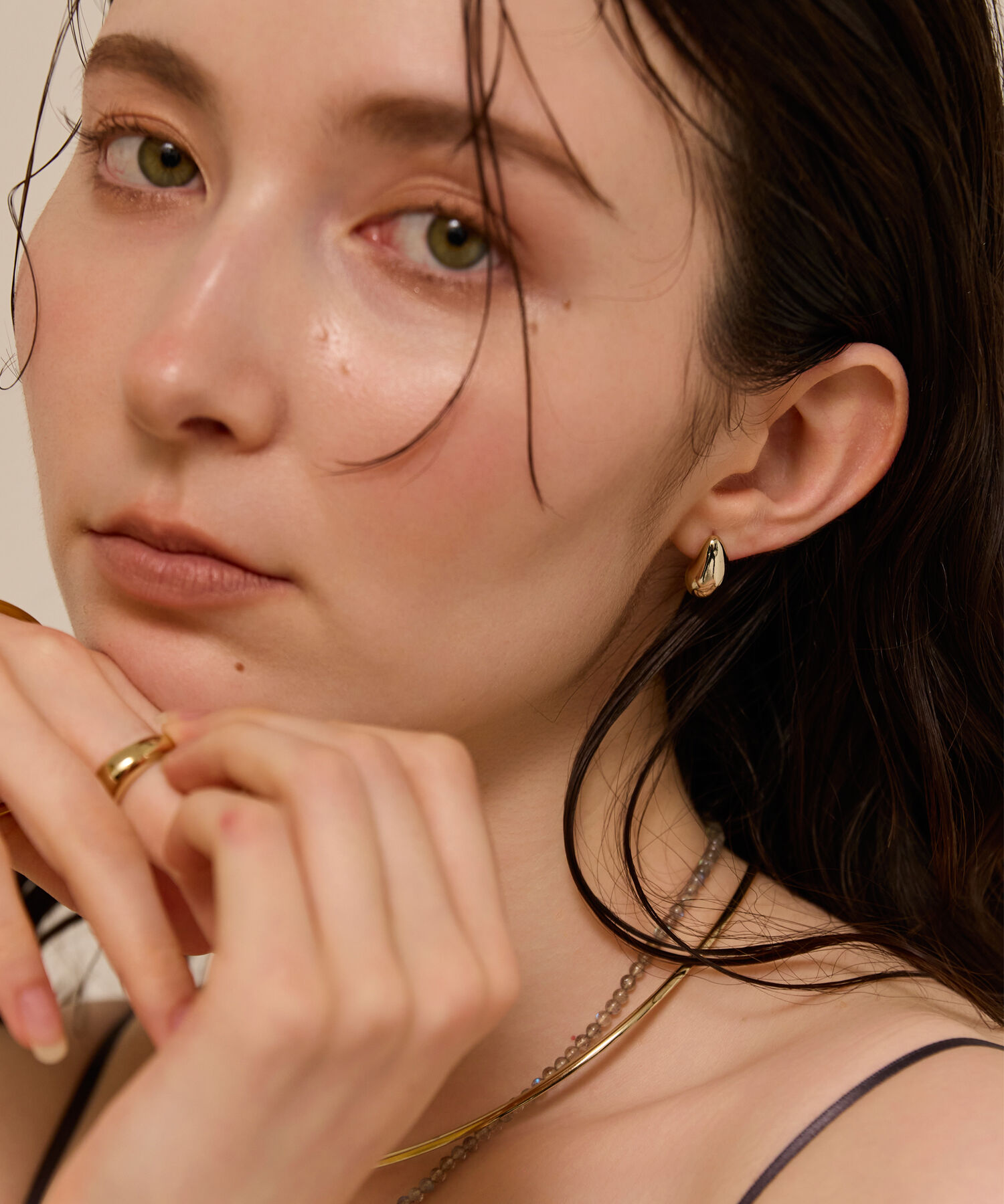 Phoebe「【金属アレルギー対応】パフメタルピアス　ゴールド/ニッケルフリー」|ピアス|