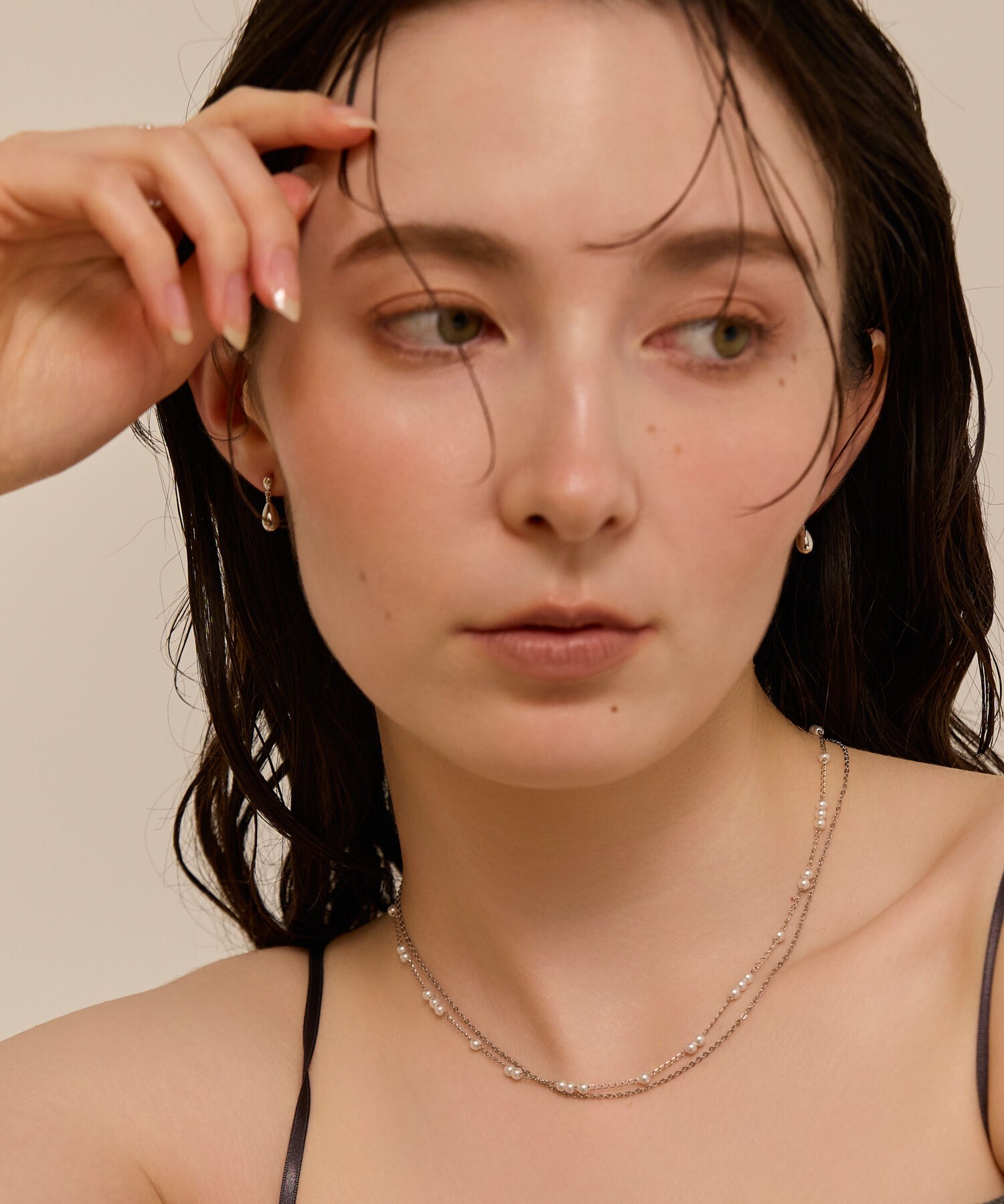 Phoebe「【金属アレルギー対応】スイングドロップピアス　シルバー/ニッケルフリー」|ピアス|