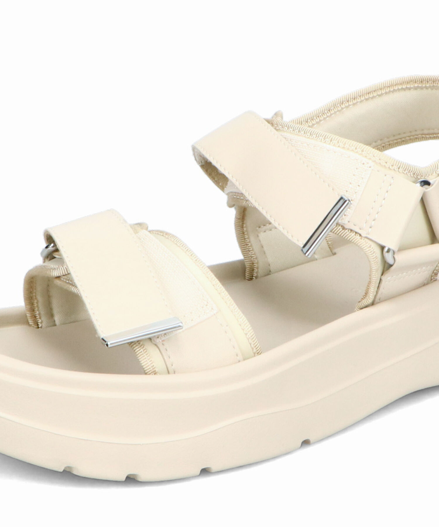 ORiental TRaffic「【Fit meサンダル】メタルパーツ厚底サンダル/51226 サンダル 軽い 人気 トレンド 再入荷」|サンダル|