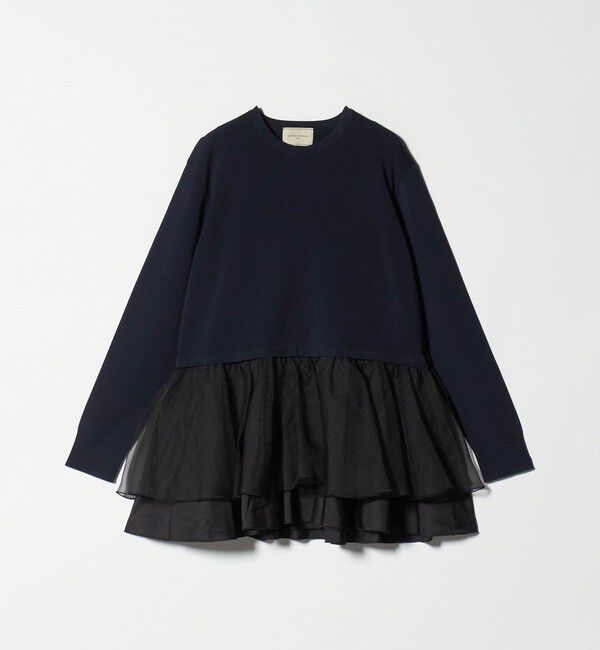 UNITED ARROWS「オーガンジー フリルコンビ ニット ‐ウォッシャブル‐」|ニット・セーター|