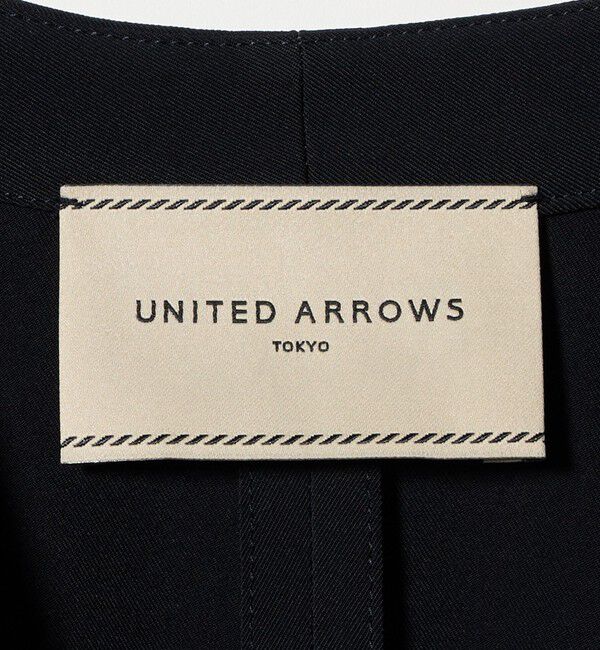UNITED ARROWS「FEEL CLEAN Vノーカラー ジャケット ‐防シワ ストレッチ UVカット‐」|ノーカラージャケット|
