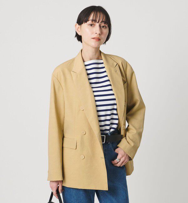 UNITED ARROWS「ビッグシルエット 6ボタン テーラードジャケット」|テーラードジャケット|BEIGE