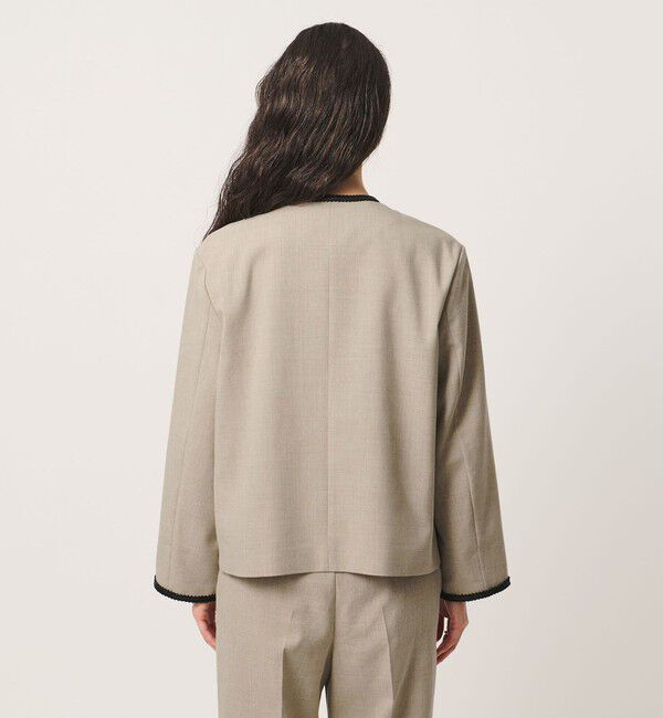 UNITED ARROWS「Spiree ASAMI ノーカラー ジャケット」|ノーカラージャケット|